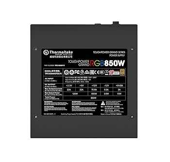 PCパーツ Thermaltake TPG-0850F-R 850W/80PLUS GOLD Thermaltake Toughpower Grand RGB 850W 80+ Gold Smart Zero